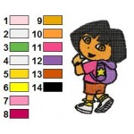 Dora The Explorer Embroidery Design 02